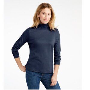 LL BEAN Women's Pima Turtleneck SZ Large